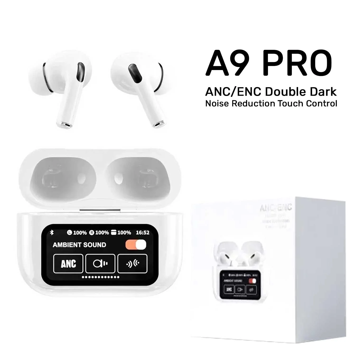 A9 AirPods Pro ANC ENC Touch Screen Wireless Earbuds