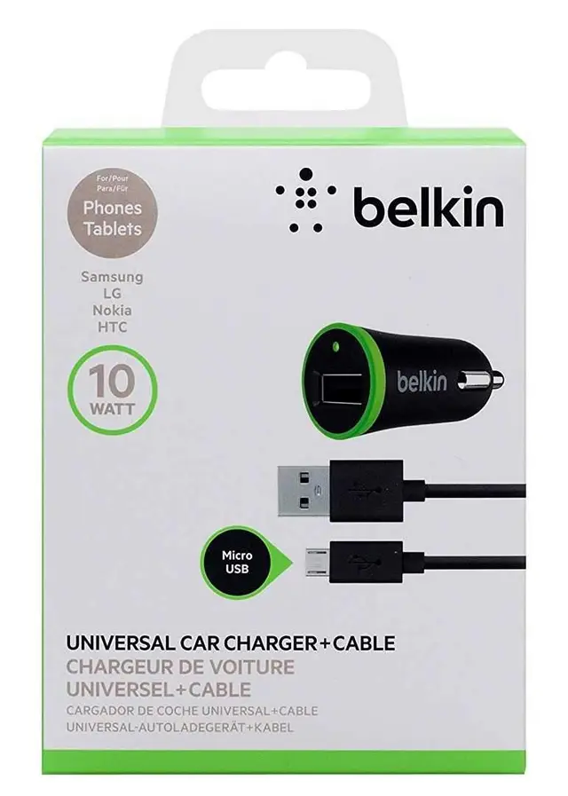 Belkin Car Charger 10W With Lightning Cable