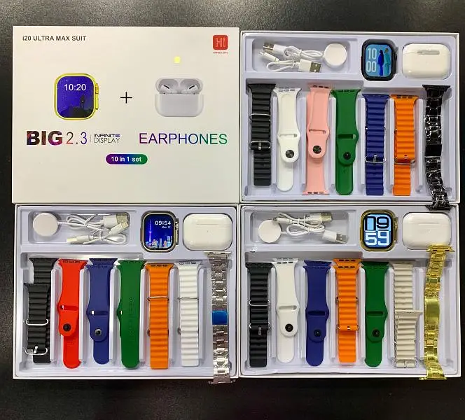  i20 Ultra Max Suit Smart Watch Combo | 2.3″ HD Display